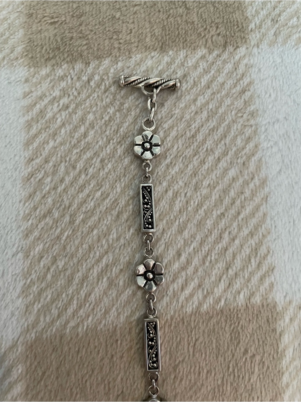 Vintage Lois Hill 925 Sterling Silver Flower Link Bracelet - Picture 4 of 6